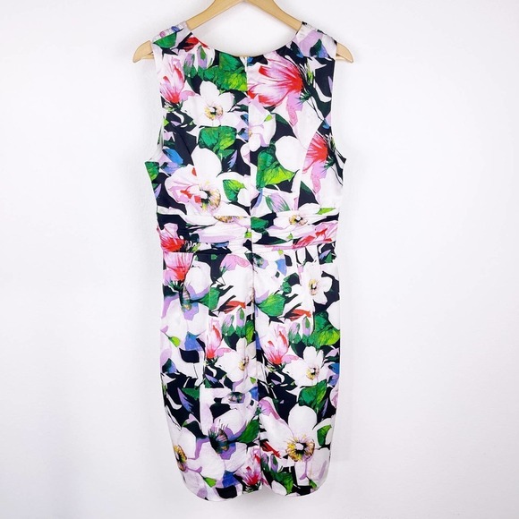 Lauren Ralph Lauren Floral Botanical Sleeveless Knee Length Dress Women's 14 - Picture 2 of 8